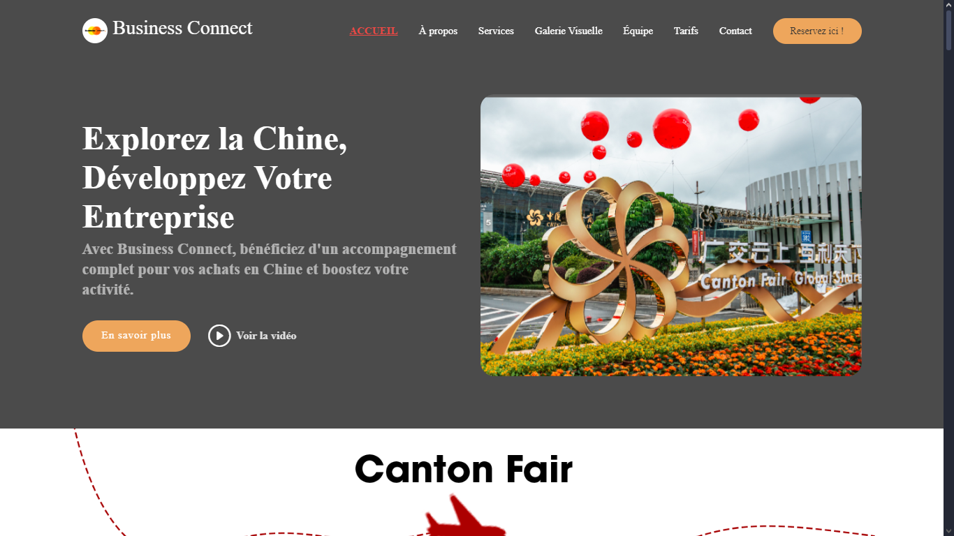 Business Connect portail B2B Togo Chine