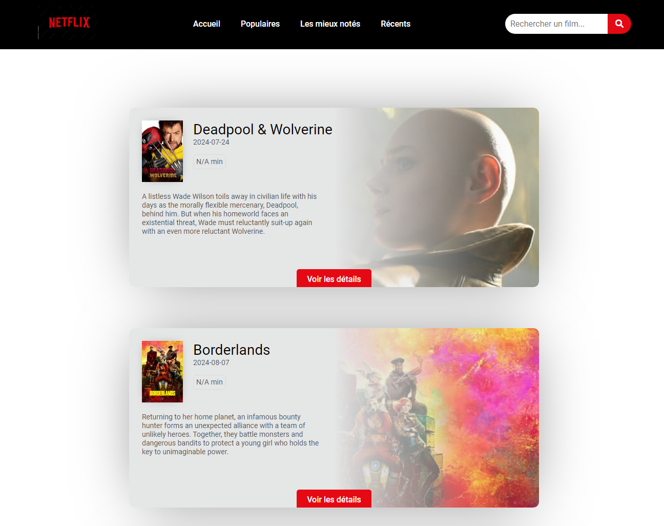 Plateforme Streaming VOD clone Netflix